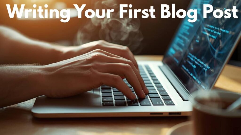 Writing first blog post on WordPress dashboard