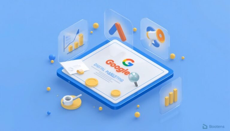 Google Digital Marketing Certificate with SEO and Ads icons