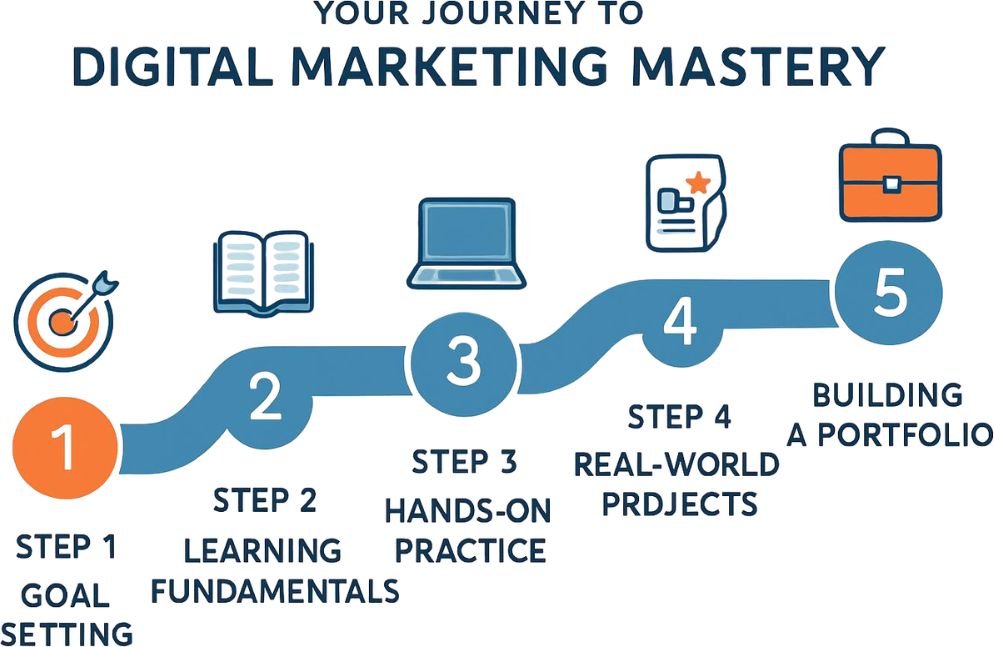 Setting up Google Ads and PPC campaigns to learn paid digital marketing.