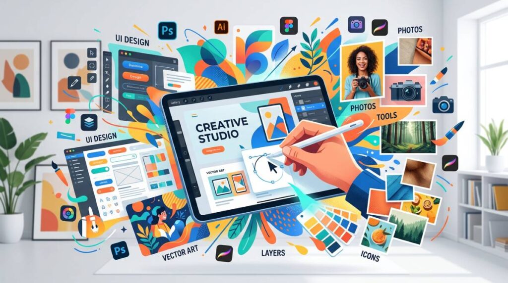 Premium graphic assets and design tools alternatives