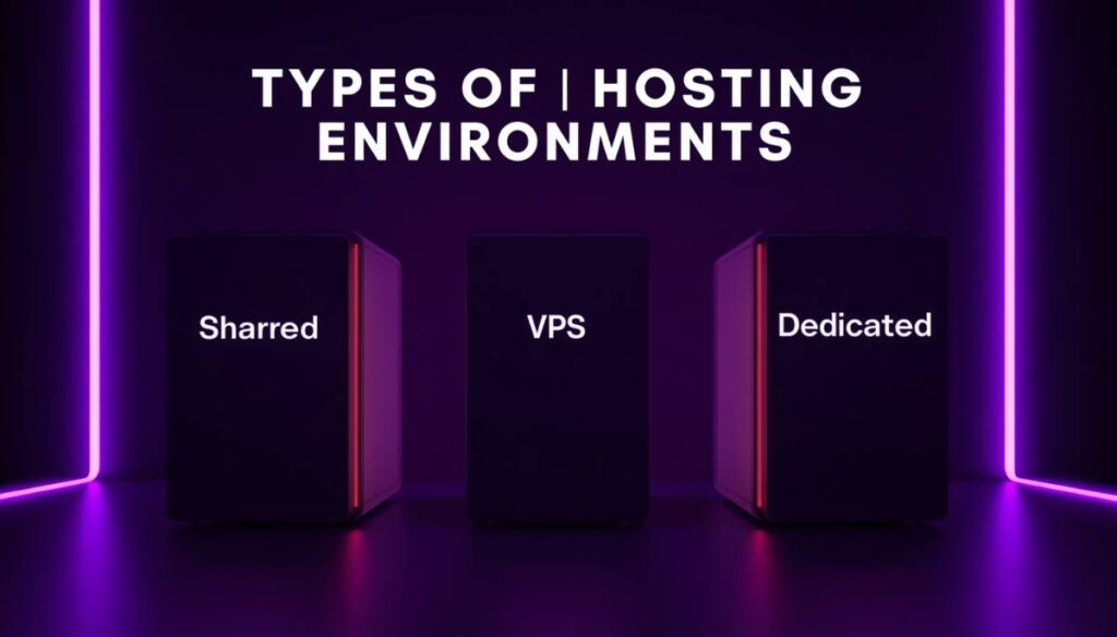 different types of web server hosting shared vps cloud dedicated