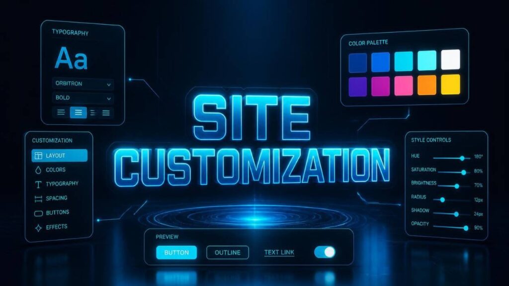 GeneratePress site library customization options