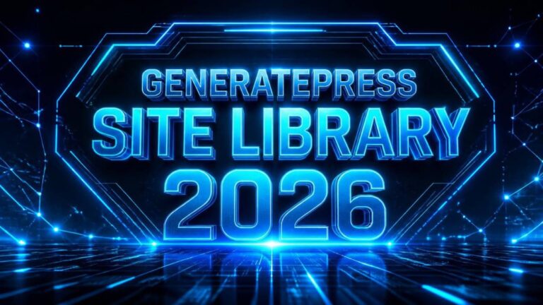 GeneratePress site library guide 2026 starter templates
