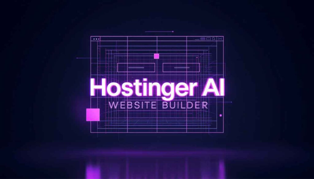 Building a Hostinger website using native AI website builder interface